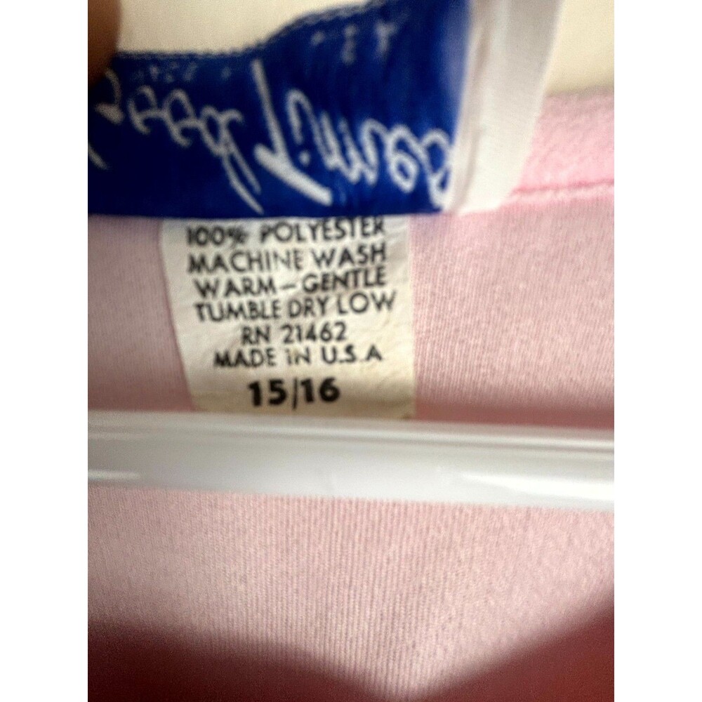 Vintage Good Times Pink Colorblock Midi Dress Long Sleeve Pleated Size 15/16 - Picture 4 of 10